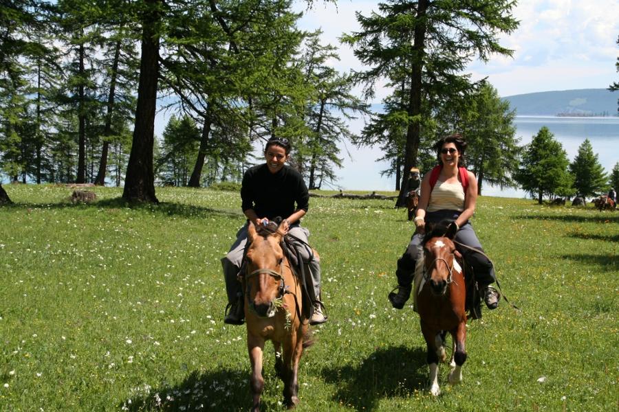 Reiten für Anfänger in der Mongolei