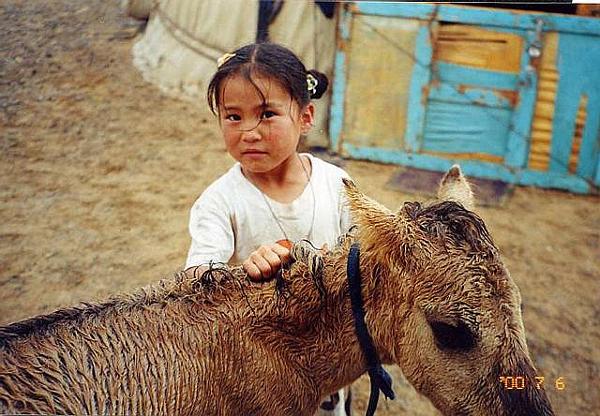 Kids from the Mongolian steppes