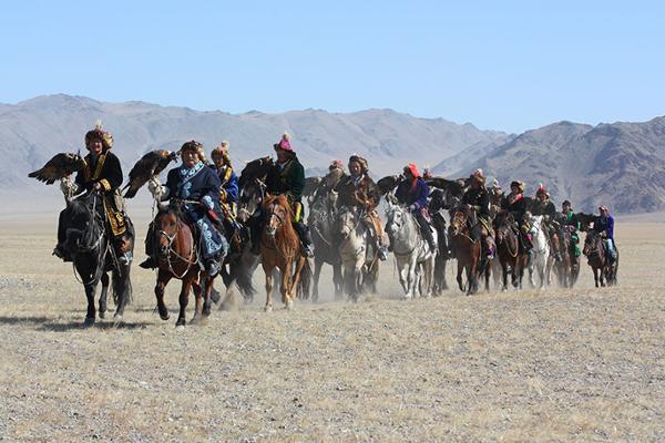 Kazakh eagle hunters